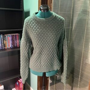 Green knit sweater size large